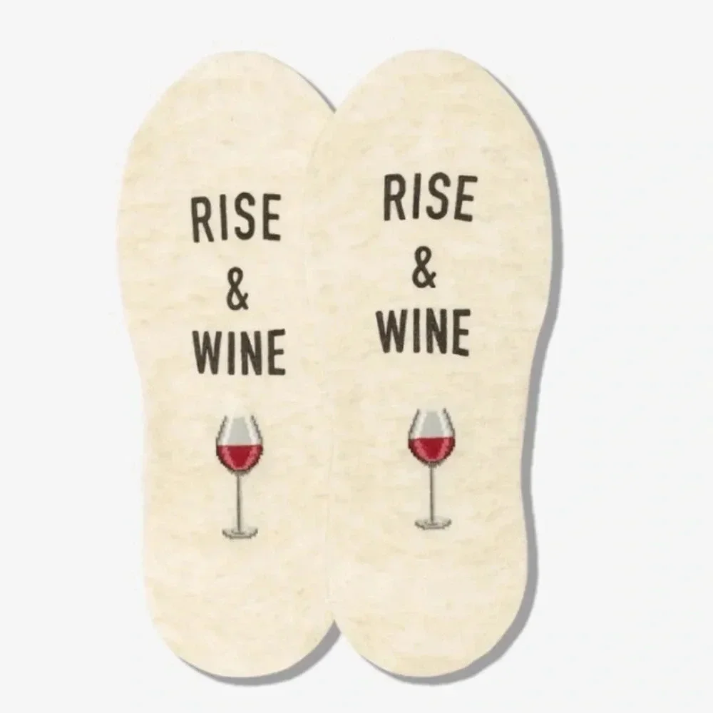 Hotsox Rise & Wine no-show socks cream